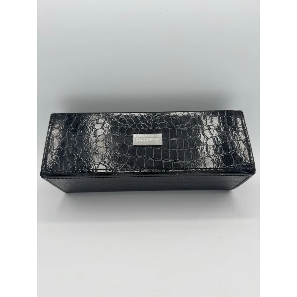 Morphe Croco Patent Vegan Black Leather Master Brush Magnetic Case